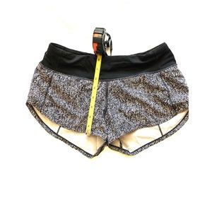 Lululemon black and white print shorts. Size 2